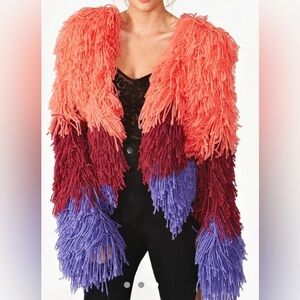 Nasty Gal shaggy yarn cardigan - Size M